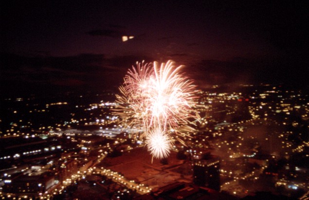 4th of July - Atlanta 2003 - View from 65th floor - Fireworks